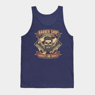 Skull Barber Tank Top